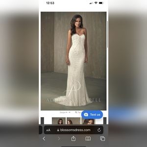 A brand new never worn georgeous wedding dress by ADRIANNA PAPELL